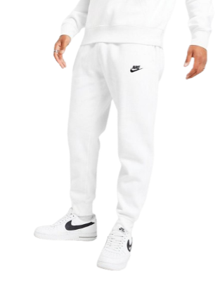 Pantalone Tuta Nike Bianco Felpato