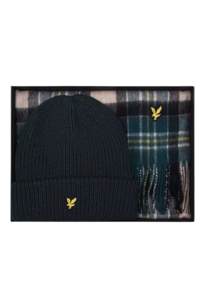 Box Sciarpa e Cappello Lyle & Scott Verde