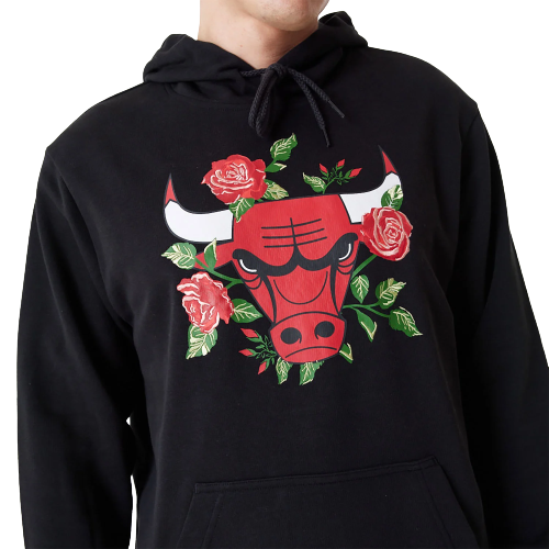 Felpa Chicago Bulls Floral Graphic Nera
