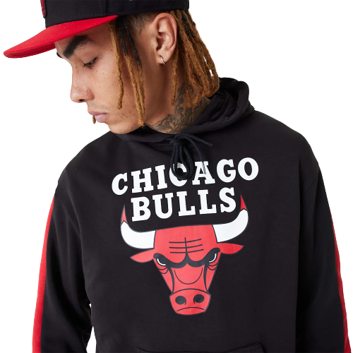 Felpa Chicago Bulls NBA Colour Block Nera
