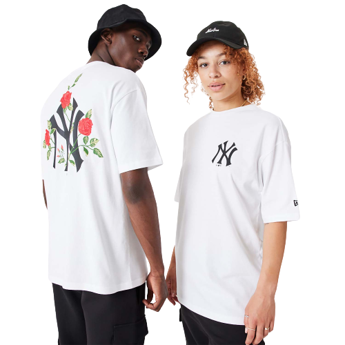 T-shirt oversize New York Yankees MLB Floral Graphic bianca