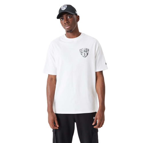 T-shirt oversize Brooklyn Nets MLB Infill Team Logo Bianca