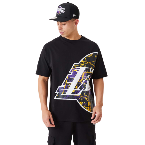 T-shirt oversize LA Lakers NBA Large Team Logo Nera
