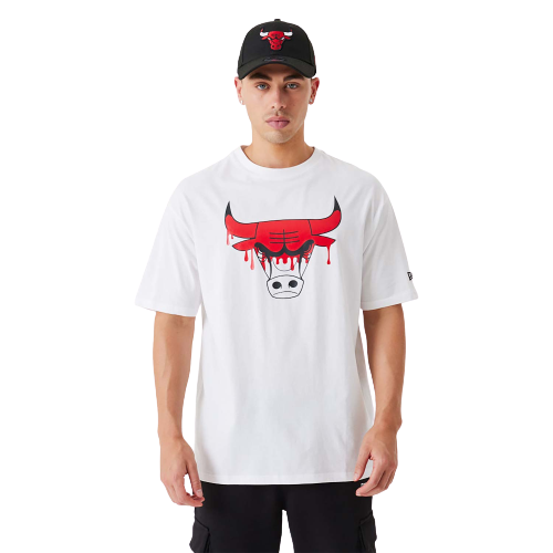 T-Shirt Chicago NBA Drip Logo Bulls bianca