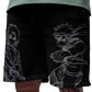 Pantaloncini della tuta Naruto & Sasuke neri