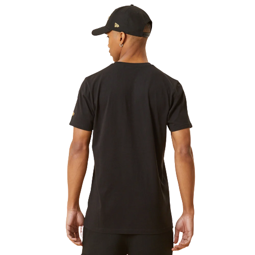 T-Shirt LA Lakers Logo Metallizzato Nera
