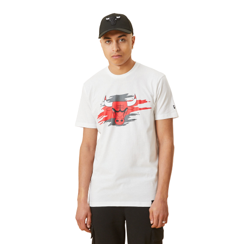 T-Shirt Chicago Bulls Tear Logo Bianca